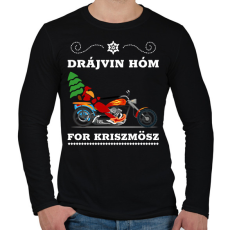 PRINTFASHION DRÁJVIN HÓM 2 - Férfi hosszú ujjú póló - Fekete