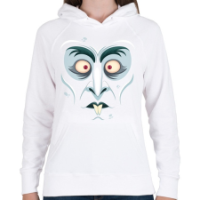 PRINTFASHION Drakula arc - Női kapucnis pulóver - Fehér női pulóver, kardigán