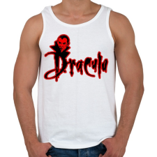 PRINTFASHION Drakula - Férfi atléta - Fehér atléta, trikó