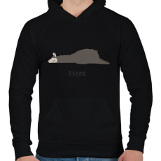 PRINTFASHION Drama  - Férfi kapucnis pulóver - Fekete