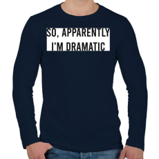 PRINTFASHION Dramatic - Férfi hosszú ujjú póló - Sötétkék