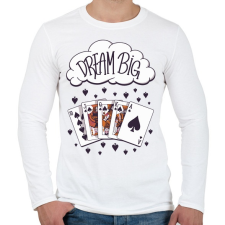 PRINTFASHION Dream big - ámodj nagyot - Férfi hosszú ujjú póló - Fehér férfi póló