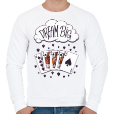 PRINTFASHION Dream big - ámodj nagyot - Férfi pulóver - Fehér férfi pulóver, kardigán