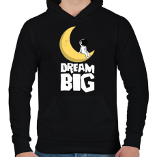 PRINTFASHION Dream Big - Férfi kapucnis pulóver - Fekete