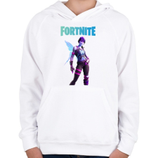 PRINTFASHION Dream Fortnite - Gyerek kapucnis pulóver - Fehér gyerek pulóver, kardigán