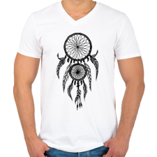 PRINTFASHION dreamcatcher - Férfi V-nyakú póló - Fehér férfi póló