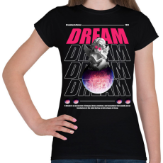 PRINTFASHION Dreaming angel - Női póló - Fekete
