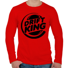 PRINTFASHION Drift King - Férfi hosszú ujjú póló - Piros férfi póló