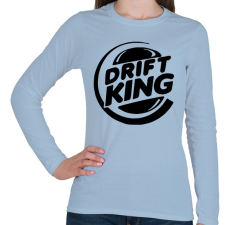 PRINTFASHION Drift King - Női hosszú ujjú póló - Világoskék női póló