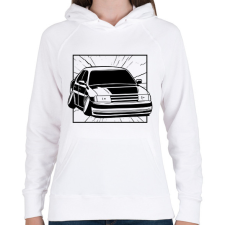 PRINTFASHION Drift kocsi - Női kapucnis pulóver - Fehér női pulóver, kardigán