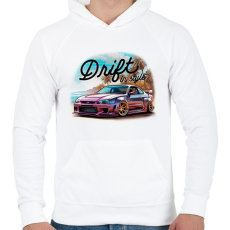 PRINTFASHION Driftelés - Férfi kapucnis pulóver - Fehér