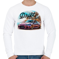 PRINTFASHION Driftelés - Férfi pulóver - Fehér