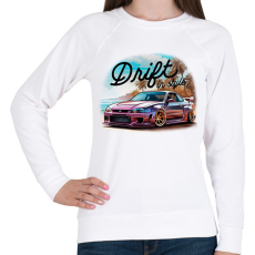 PRINTFASHION Driftelés - Női pulóver - Fehér