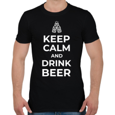 PRINTFASHION DRINK BEER - Férfi póló - Fekete férfi póló