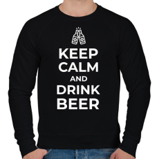 PRINTFASHION DRINK BEER - Férfi pulóver - Fekete