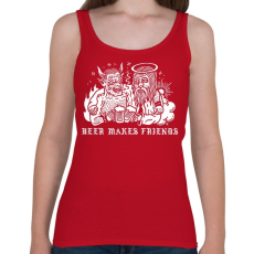 PRINTFASHION Drink beer for friends - Női atléta - Cseresznyepiros