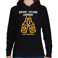 PRINTFASHION DRINK DRANK DRUNK - Női kapucnis pulóver - Fekete női pulóver, kardigán