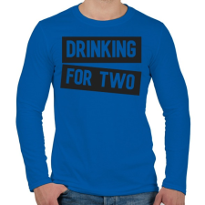 PRINTFASHION Drink for two - Férfi hosszú ujjú póló - Királykék férfi póló