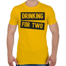 PRINTFASHION Drink for two - Férfi póló - Sárga férfi póló