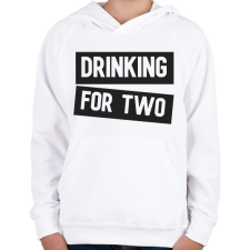 PRINTFASHION Drink for two - Gyerek kapucnis pulóver - Fehér gyerek pulóver, kardigán
