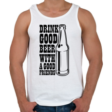 PRINTFASHION Drink Good Beer - Fekete - Férfi atléta - Fehér