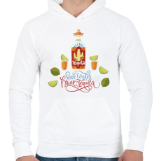 PRINTFASHION Drink Tequila  - Férfi kapucnis pulóver - Fehér