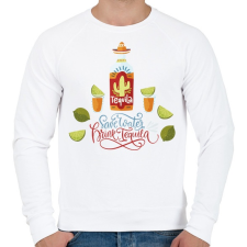 PRINTFASHION Drink Tequila  - Férfi pulóver - Fehér férfi pulóver, kardigán