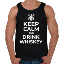 PRINTFASHION DRINK WHISKEY - Férfi atléta - Fekete atléta, trikó