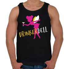 PRINTFASHION Drinkerbell - Férfi atléta - Fekete atléta, trikó