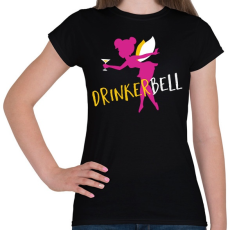 PRINTFASHION Drinkerbell - Női póló - Fekete