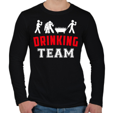 PRINTFASHION Drinking Team legénybúcsú - Férfi hosszú ujjú póló - Fekete férfi póló