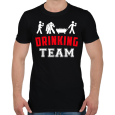PRINTFASHION Drinking Team legénybúcsú - Férfi póló - Fekete