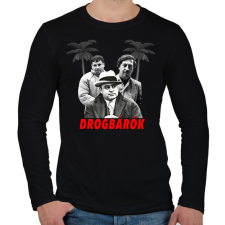 PRINTFASHION Drogbárók - Férfi hosszú ujjú póló - Fekete férfi póló