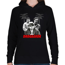 PRINTFASHION Drogbárók - Női kapucnis pulóver - Fekete női pulóver, kardigán