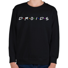 PRINTFASHION Droids - Gyerek pulóver - Fekete
