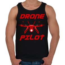 PRINTFASHION DRONE PILOT - Férfi atléta - Fekete