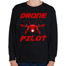 PRINTFASHION DRONE PILOT - Gyerek pulóver - Fekete gyerek pulóver, kardigán