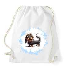 PRINTFASHION Drótszőrű tacskó - Sportzsák, Tornazsák - Fehér tornazsák