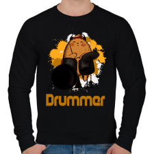 PRINTFASHION drummer - Férfi pulóver - Fekete férfi pulóver, kardigán