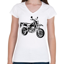 PRINTFASHION drz - Női V-nyakú póló - Fehér női póló