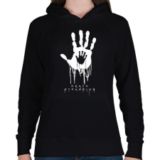 PRINTFASHION DS Hand - Női kapucnis pulóver - Fekete női pulóver, kardigán