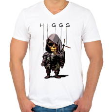 PRINTFASHION DS Higgs - Férfi V-nyakú póló - Fehér