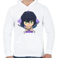 PRINTFASHION DS Inosuke - Férfi kapucnis pulóver - Fehér