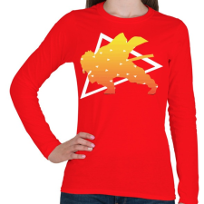 PRINTFASHION DS Katana - Női hosszú ujjú póló - Piros női póló
