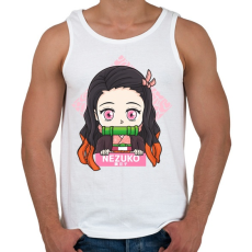 PRINTFASHION DS Nezuko - Férfi atléta - Fehér