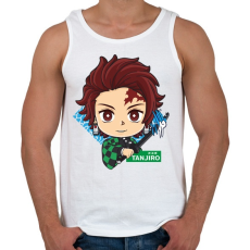 PRINTFASHION DS Tanjiro - Férfi atléta - Fehér