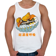 PRINTFASHION DS Tanjirou - Férfi atléta - Fehér