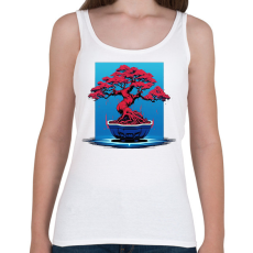 PRINTFASHION DSL - (8) a bit of BONSAI - Női atléta - Fehér