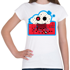 PRINTFASHION DSL Cloud Smiley #2 - Női póló - Fehér női póló