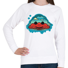 PRINTFASHION DSL Cloud Smiley #3 - Női pulóver - Fehér